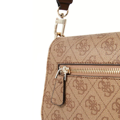 GUESS Eco Mietta Flap Shoulder Bag - Beige