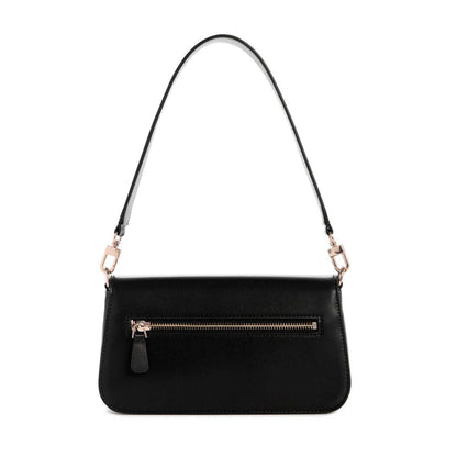 GUESS Eco Mietta Flap Shoulder Bag - Black