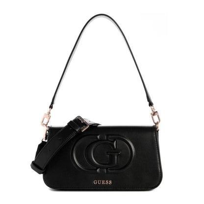 GUESS Eco Mietta Flap Shoulder Bag - Black