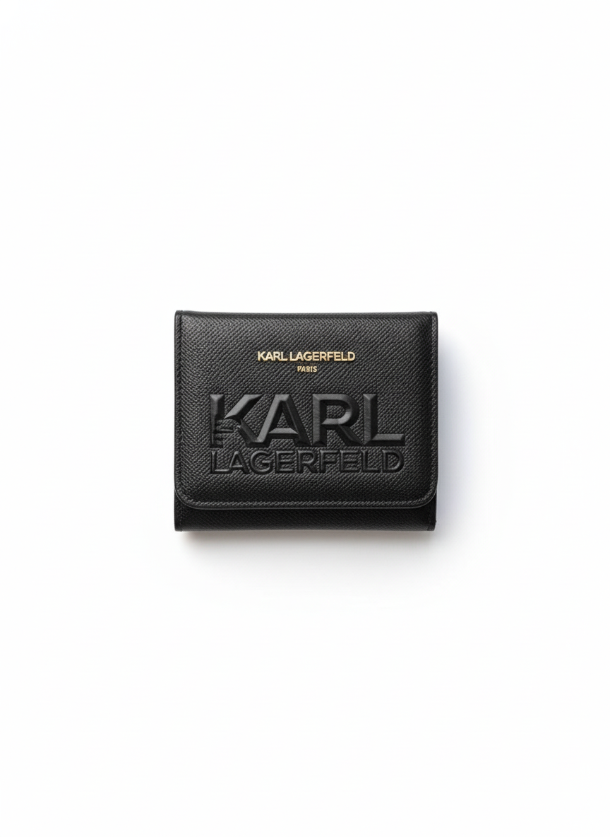 Karl Lagerfeld K/Block Logo Flap Wallet