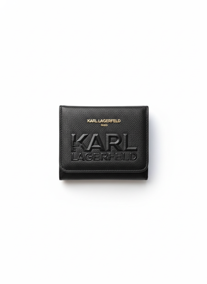 Karl Lagerfeld K/Block Logo Flap Wallet