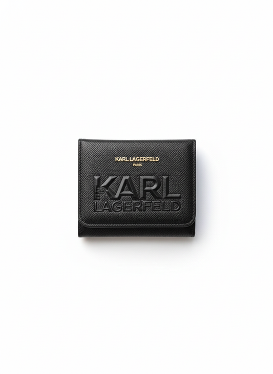 Karl Lagerfeld K/Block Logo Flap Wallet