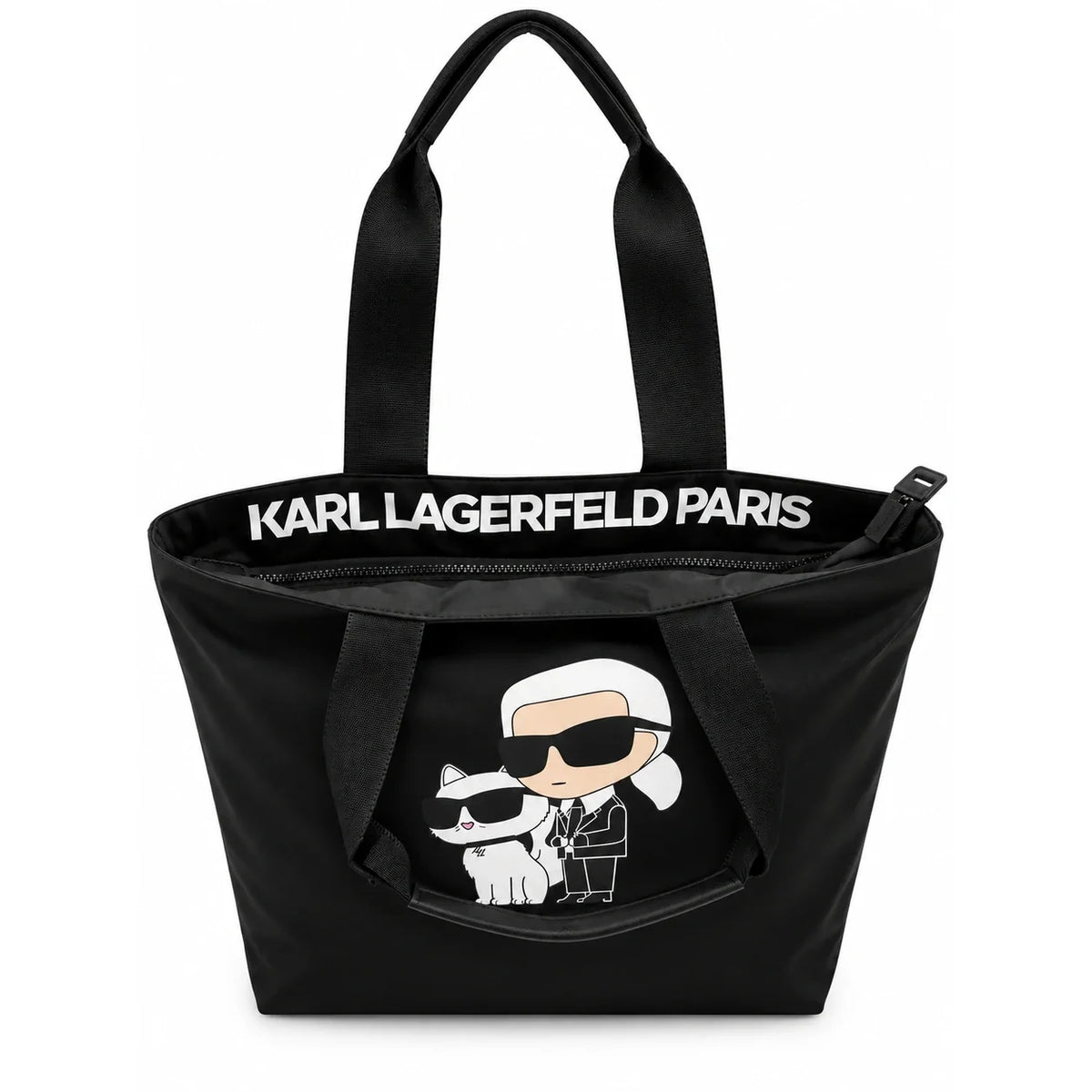 Karl Lagerfeld Paris black tote bag front