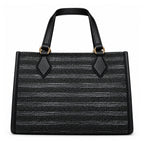 Karl Lagerfeld Paris black striped tote bag back