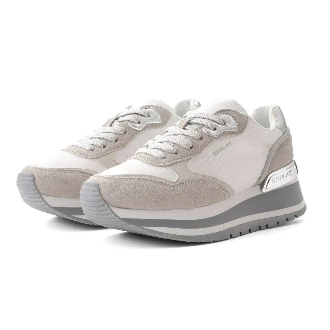 REPLAY Penny Mesh Sneakers Women GWSA5-GRYSLV