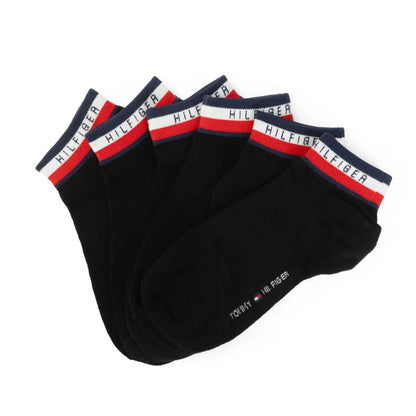 Tommy Hilfiger Flag Logo 3-Pack Socks - BLK