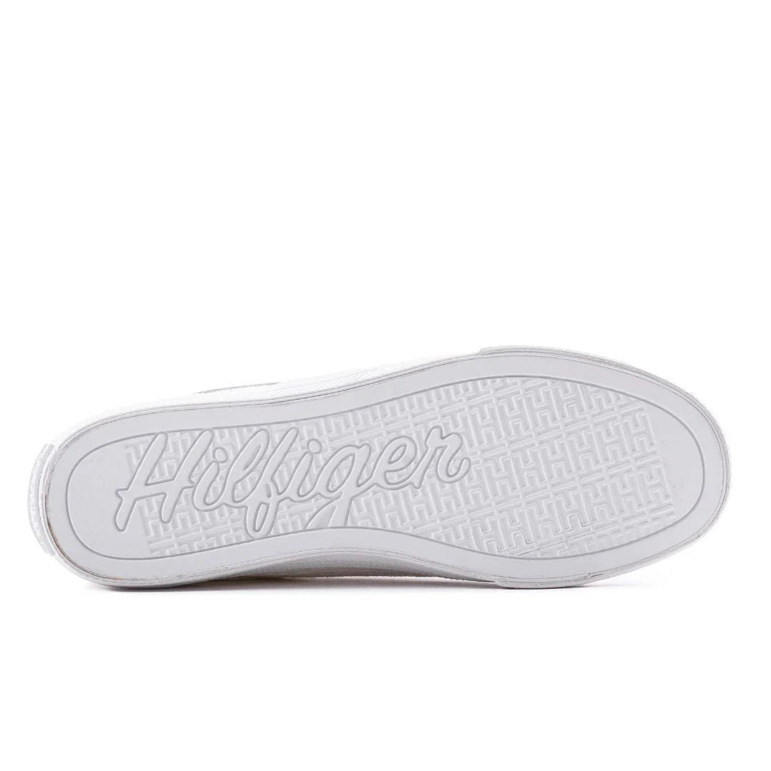 حذاء رياضي تومي هيلفيغر ليلين للنساء - أبيض/رمادي