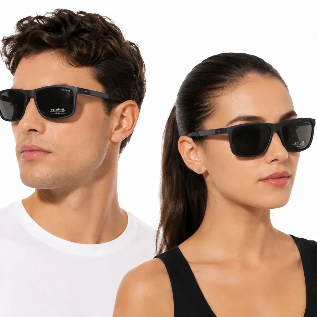Tommy Hilfiger Rectangula Frame Sunglasses Unisex - GRY
