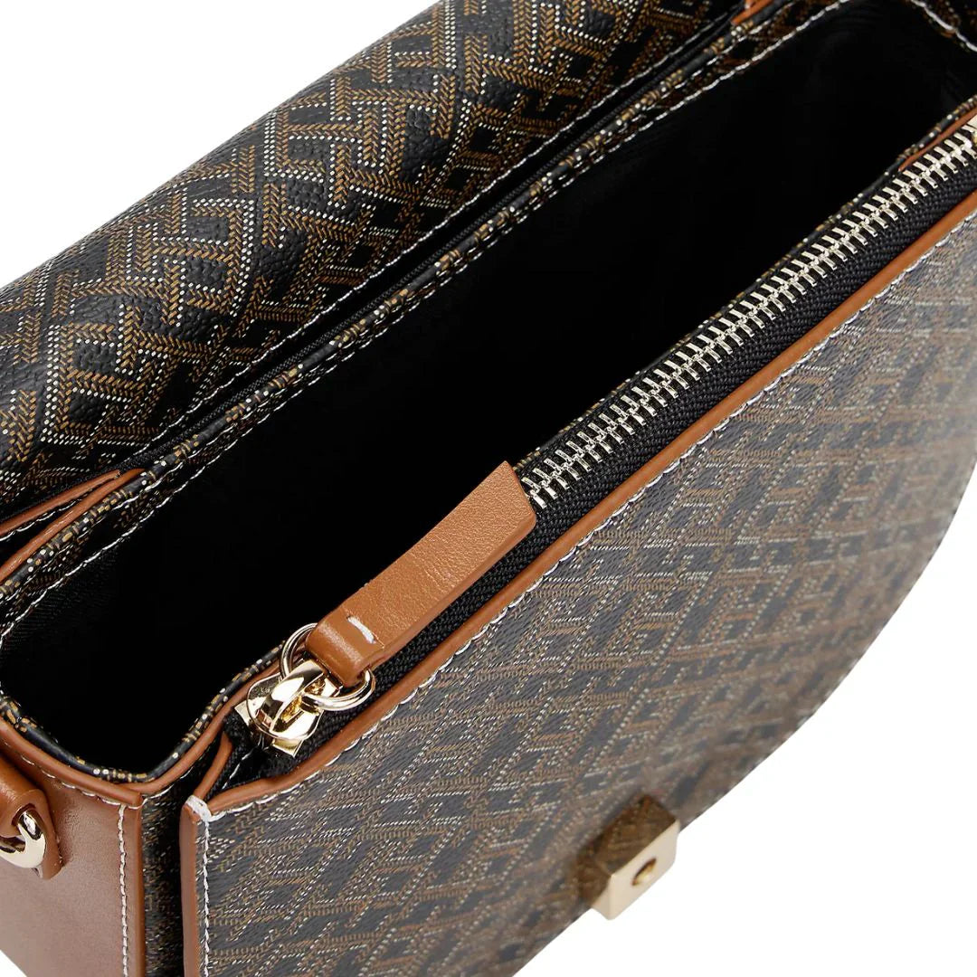 Tommy Hilfiger TH Monoplay Crossbody Saddle Bag - BRN
