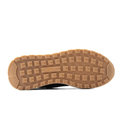 ZARA Retro Leather Trainer Men 2315-920-Black